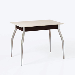 Стол кухонный раздвижной DecoLine-1 900(1200)*600мм ноги 01 хром (столешница Дуб молочный / подстолье Венге) Стол кухонный раздвижной DecoLine-1 900(1200)*600мм ноги 01 хром (столешница Дуб молочный / подстолье Венге)