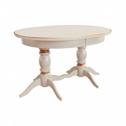 Стол Кингли 1600*1000*765 (тон слон.кость RAL1013 + патина золото) Стол Кингли 1600*1000*765 (тон слон.кость RAL1013 + патина золото)